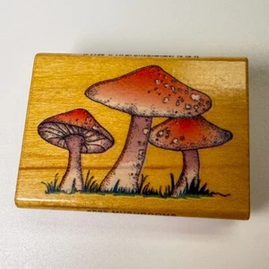 Mushrooms #862~Plant~Fungi~Toadstools~Food~Rubber Stamp~ 2.25" X 1.5"~Comotion - Picture 1 of 9