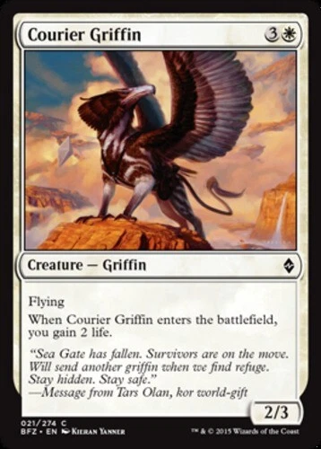 x1 Courier Griffin - Battle for Zendikar - NM - MTG - Image 1 of 1