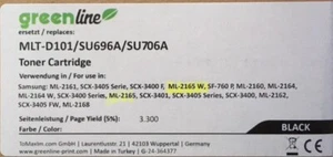 greennline Toner MLT-D101/SU696A/SU706A für Samsung Drucker - Bild 1 von 1