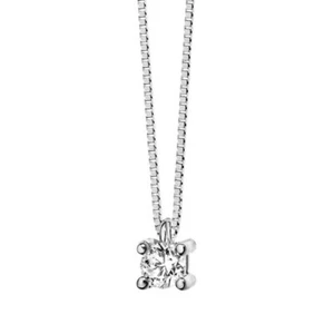 GLB 1407 Collar De Mujer En Oro Blanco Punto Luz Comete -10% Descuento - Imagen 1 de 1