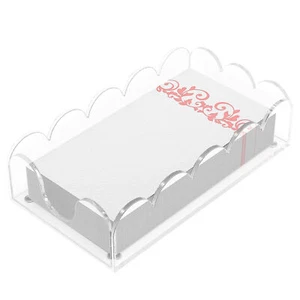 1*Acrylic Napkin Holder Modern Transparent Napkin Holder Tray for Table, Kitchen - Picture 1 of 12