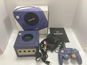 Nintendo GameCube Console GC Violet Set Japan JP Game w/Box Instruction Cable - Picture 1 of 18