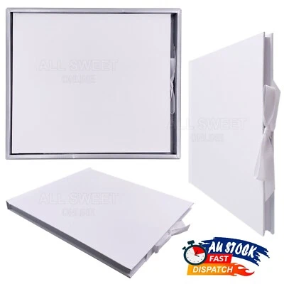  Pure White Guest Book Silver Foil Texture Birthday Wedding Engagement Party AU - image 1 of 4