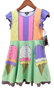 JoJo's Closet Girls size 14/16 Ice Cream Twirl Dress Rhinestone Sequin Costume - Picture 1 of 8