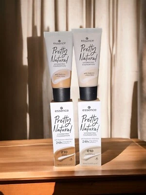 Essence Pretty Natural Mischbar Hydra Foundation 210 + 010 Hyaluron Aloe Make Up - Bild 1 von 4