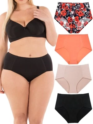 B2BODY Women's Panties No Show High Waisted Brief Small to Plus Size Multi-Pack - Image 1 of 4