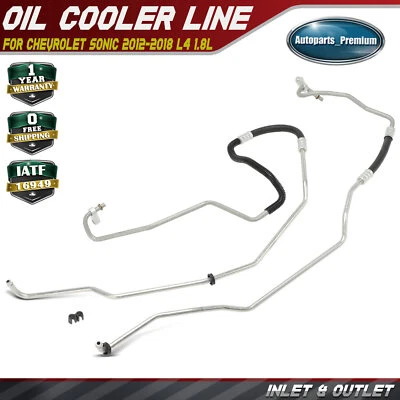 Inlet & Outlet Automatic Transmission Oil Cooler Hose for Chevy Sonic 2012-2018 - Image 1 of 4