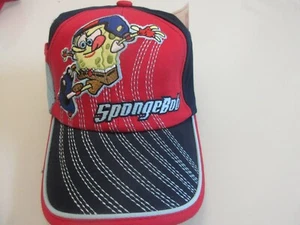 NWT Spongebob Squarepants Skateboard Toddler Boys Baseball Cap Red Blue Sz 51cm - Picture 1 of 2