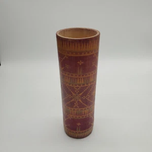 Vintage Handmade Bamboo Vase of Filipino Design - Picture 1 of 7