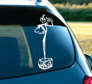 Jack and Sally Skellington nightmare before christmas car decal Sticker 6" White - Bild 1 von 1