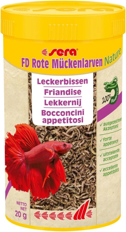 sera FD Rote Mückenlarven nature 250 ml (37,24 EUR/l) - Bild 1 von 1
