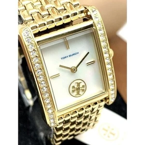 Tory Burch Women's Watch TBW1073 Eleanor Quartz Mother of Pear Dial Gold Steel - Foto 1 di 13