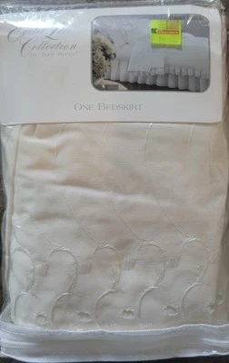 VTG K Mart Dan River Eyelet Lace Collection Bedskirt Elisas Lace Ivory FULL NEW - Image 1 of 4