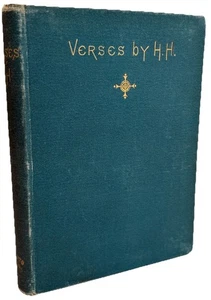 Verses by H H Helen Hunt Jackson 1888 Roberts Brothers Blue Cloth Victorian Gilt - Picture 1 of 8
