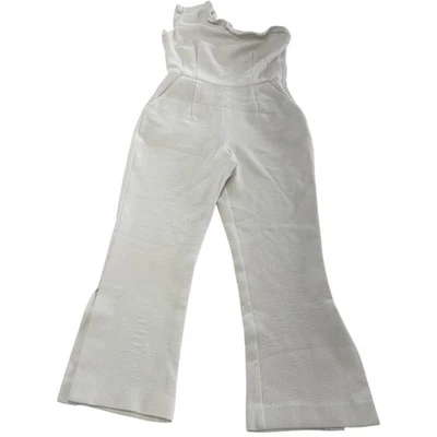 Mono negro halo para mujer 4 blanco Pravella un hombro texturizado acampanado abertura pierna Foto 1 de 4