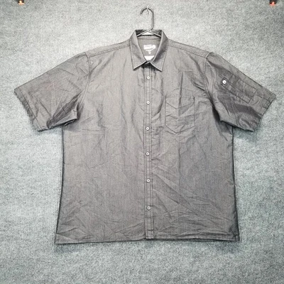 Chef Works Urbani Shirt Men XL Black Button Up Thermometer Pocket Sleeve Cooking - Image 1 of 4