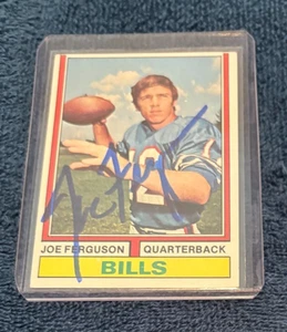 JOE FERGUSON AUTOGRAPHED 1974 TOPPS ROOKIE CARD W/COA - Picture 1 of 1