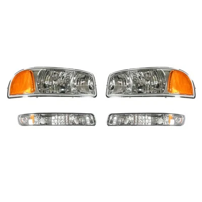 Conjunto de faros izquierdo derecho apto para GMC SIERRA 1500 Yukon XL 1999-2007 Foto 1 de 4