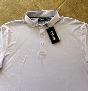 RLX Golf klassische Passform Stretch Performance Poloshirt Herren L l lavendel $ 110 neu mit Etikett - Bild 1 von 7
