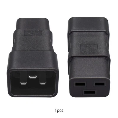 IEC320 C20 auf IEC320 C19 Netzadapter C20-Stecker auf C19-Buchse, - Bild 1 von 4