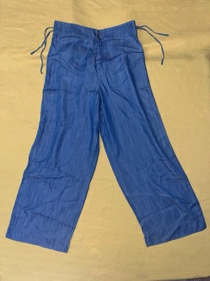 Pantalones de mezclilla suaves de pierna ancha Lou & Grey para mujer talla 6 con cremallera Foto 1 de 4