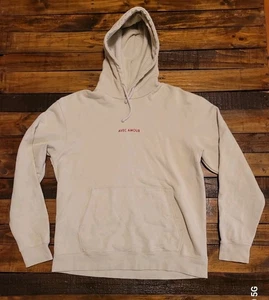 VIOLETTE_FR x Bisous Skateboards Hoodie Women Large Beige Logo AVEC AMOUR - Picture 1 of 5