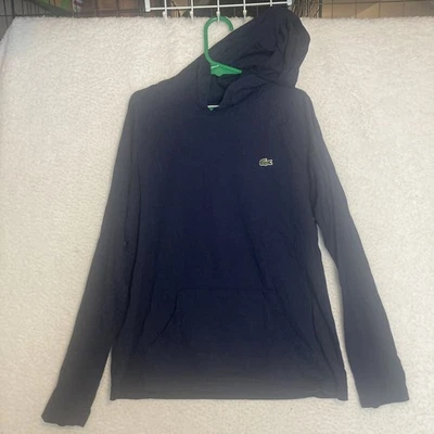 Lacoste Camiseta Manga Larga con Capucha Niños Talla 10 Azul Sudadera con Capucha Foto 1 de 3