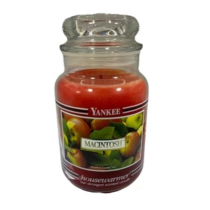 Yankee Candle Macintosh - Banda Negra - Lanzamiento Temprano - ¡Frasco de 22 oz sin usar! - Imagen 1 de 6