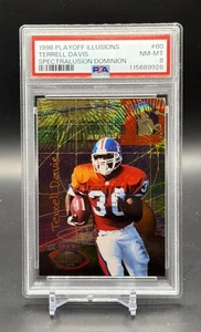 1996 Playoff Illusions Terrell Davis Spectralusion Dominion PSA 8 Low Pop - Picture 1 of 4