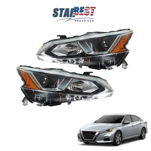 For Nissan Altima 2019-2020 Projector Headlights Assembly Set Chrome Halogen NEW - Picture 1 of 11