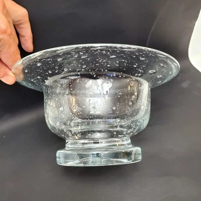 Southern Living at Home● Bubble Glass Footed Bowl #40351●TINY BUBBLES BOWL●NIB - Image 1 of 4