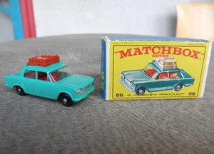 Vintage Matchbox #56 Fiat 1500 with Luggage ~ in the box - Picture 1 of 11