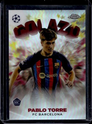 2022 Topps Chrome UEFA Pablo Torre Golazo RC Rookie #G-11 Barcelona - Image 1 of 2