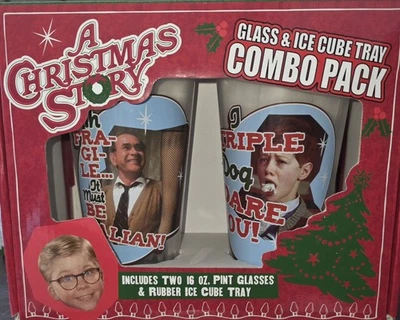  A Christmas Story Glass & Ice Cube Tray Collectible Combo Set - Image 1 of 3