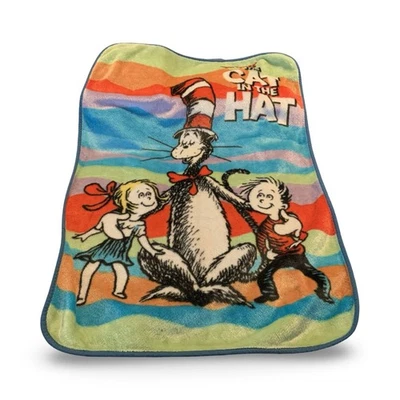 Cobertor vintage Dr. Seuss bebê criança gato no chapéu  - Imagem 1 de 4