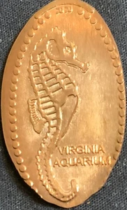 RETIRED! COPPER! SEAHORSE - VIRGINIA AQUARIUM & MARINE SCIENCE CENTER PENNY - Picture 1 of 2