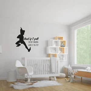 Peter Pan What If Cartoon Zitat Kinder Vinyl Kunst Aufkleber Zuhause Zimmer Wandtattoo - Bild 1 von 6