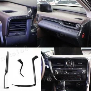 Carbon Fiber Look Center Console Molding Cover Trim For LEXUS RX350/450h 2016-22 - Foto 1 di 10