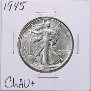 1945 50C Walking Liberty Half Dollar in Choice AU+ Condition #5135 - Picture 1 of 2