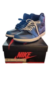 Nike Air Jordan 1 Retro High OG Dark Marina Blue Black Men 555088-404 - Picture 1 of 6