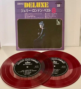 JULIE LONDON "BEST 8" ULTRA-RARE ORIGINAL JAPANESE 60'S DOUBLE EP RED VINYL W/PS - Picture 1 of 2