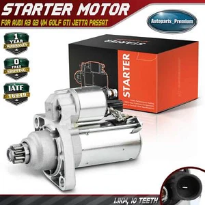 Starter for Audi A3 TT Quattro VW Beetle Golf Jetta Tiguan R32 1.1KW 12V CCW 10T - Picture 1 of 8