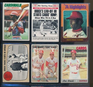 Lot (6) Lou Brock 1969 Topps #165 355 2 330 63 151 Cardinals (UY4) SWSW6 - Imagen 1 de 2