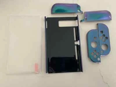 Funda protectora acoplable PlayVital AlterGrips para Nintendo Switch púrpura/verde azulado Foto 1 de 3