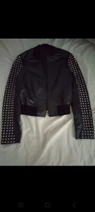 french connection Stud leather jacket 10 - Picture 1 of 3