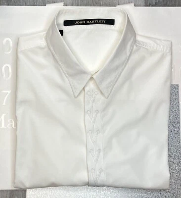 JOHN BARTLETT: Camisa con cordones blancos talla L - [gaultier / montana / mugler] Foto 1 de 4
