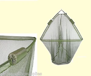 42 " Carp / Pike Fishing Landing Net WITH ** NET FLOATS * Block &  6 ft  Handle - Picture 1 of 1
