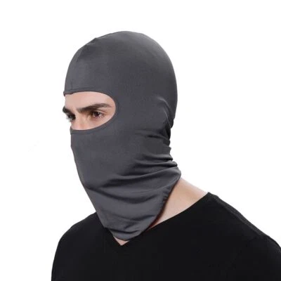 Polyester Cycling Caps - Versatile Warm Fleece Motorcycle Face Mask Solid Cover - Image 1 of 4