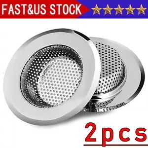 2 PIEZAS 4.5" Fregadero de Cocina Colador Tapón Acero Inoxidable Cesta de Drenaje Tapón de Residuos - Imagen 1 de 10