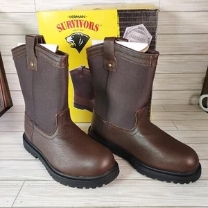 NEU Herman Survivors Herren braun Bay II Stahlzehenpartie Wellington Stiefel Größe 8 - Bild 1 von 11